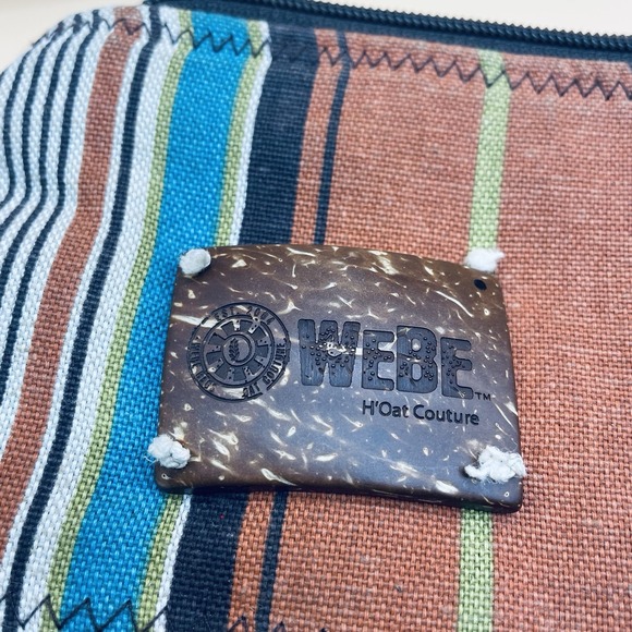 WEBE  Hoat Culture Burlap Hobo Crossbody Bag Unique USA‎ Hippie - Picture 3 of 6